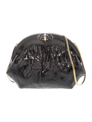 Embossed Leather Evening Bag