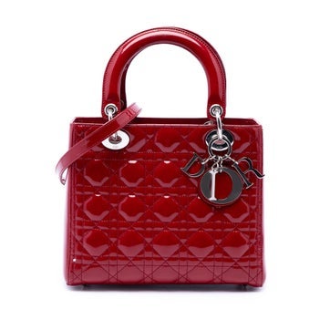 Medium Patent Cannage Lady Dior