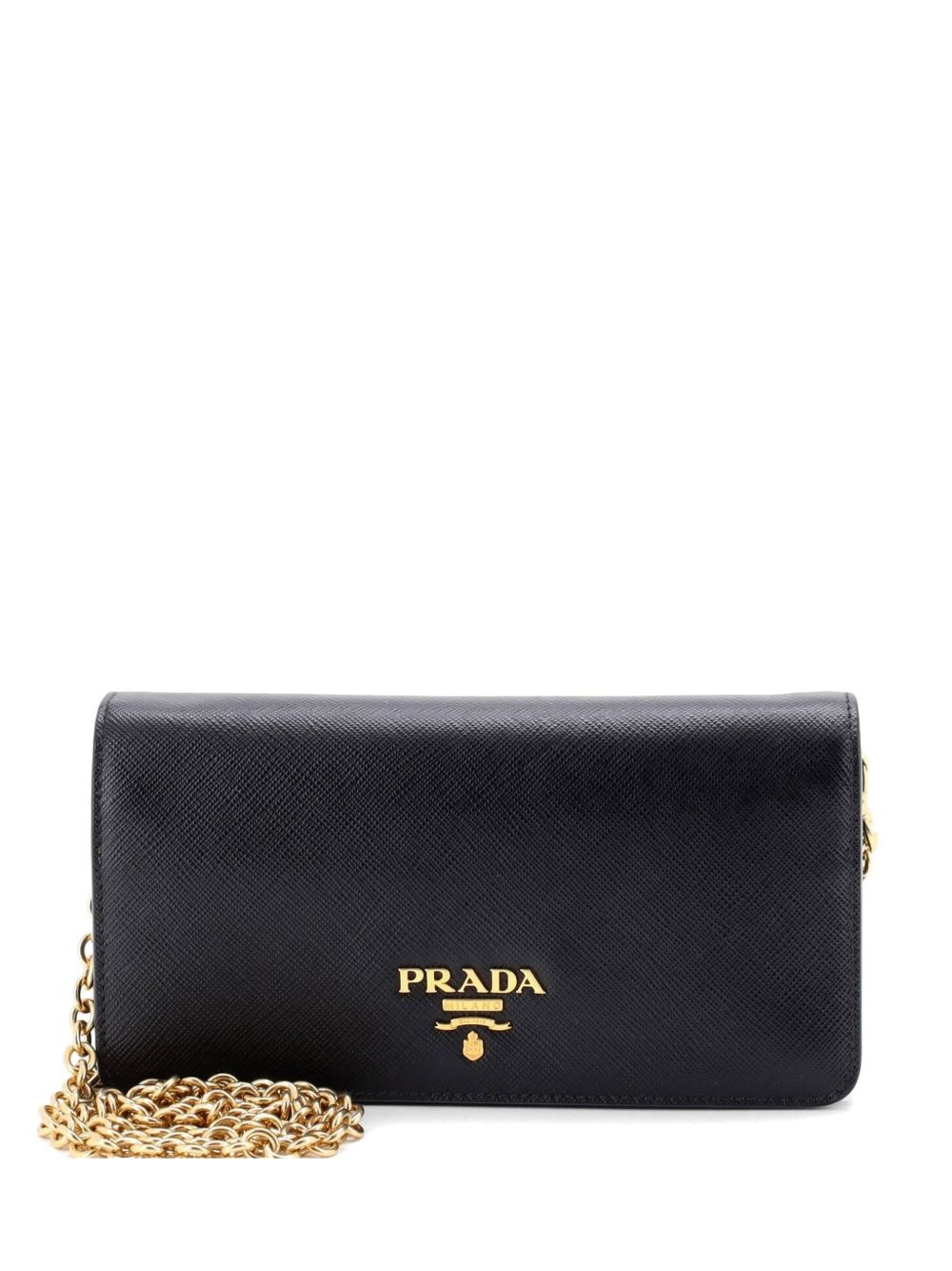 Wristlet Wallet on Chain Saffiano Leather Mini clutch bag