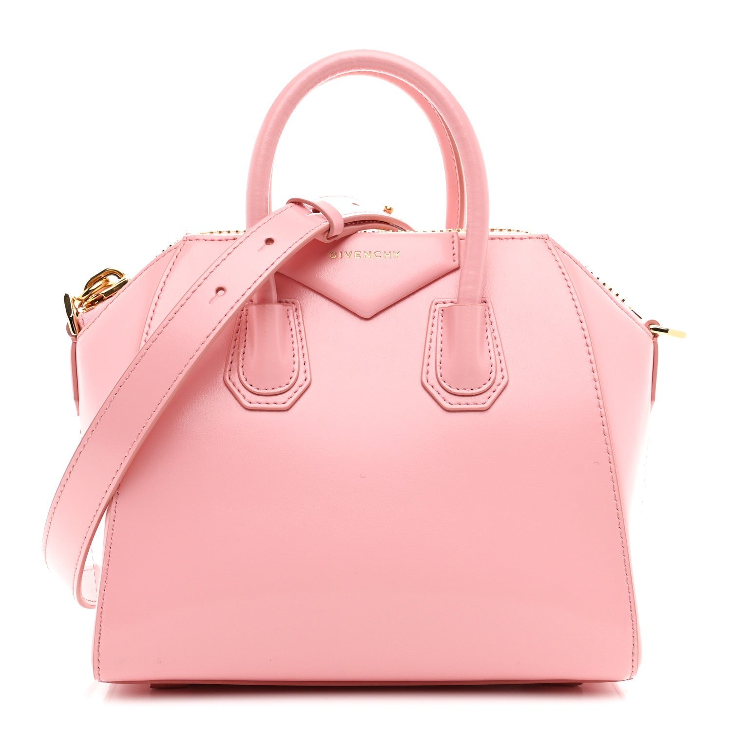 Givenchy Shiny Lord Calfskin Mini Antigona Flamingo
