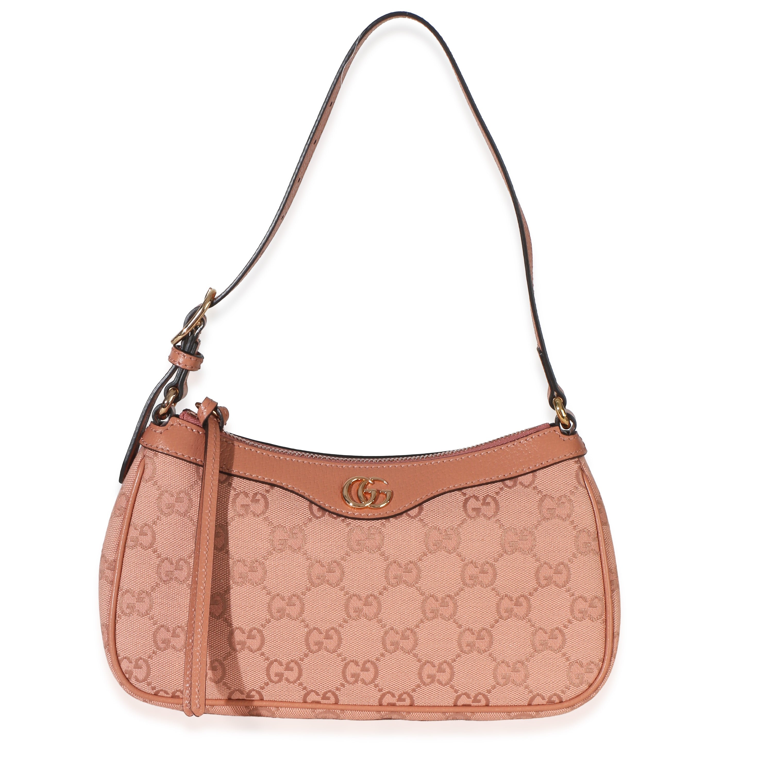 Light Pink GG Canvas Small Ophidia Shoulder Bag