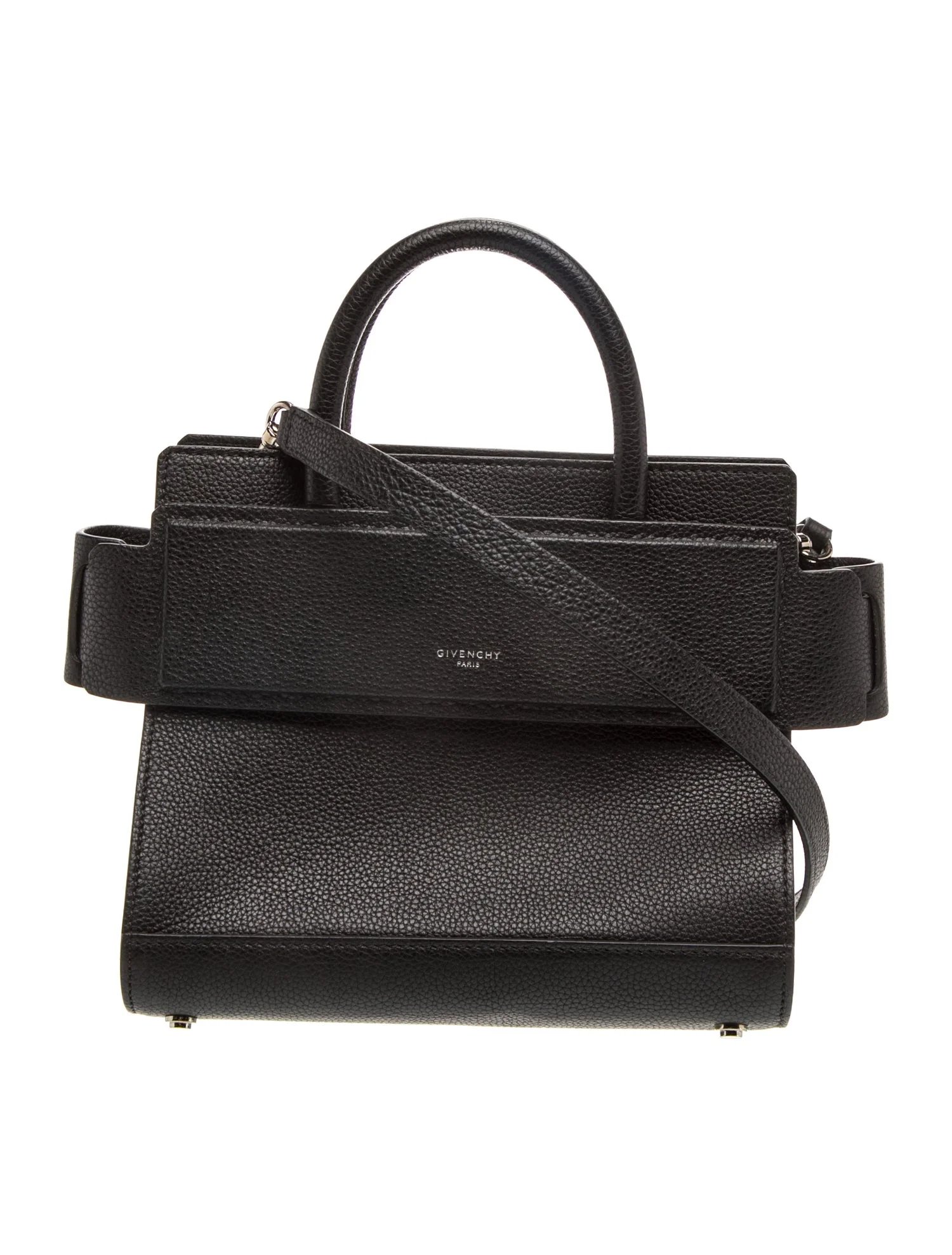 Leather Leather Top Handle Bag Medium