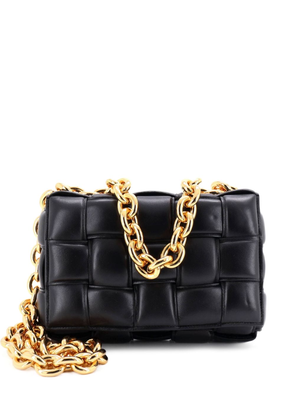 Cassette Chain Padded Maxi Intrecciato Leather crossbody bag