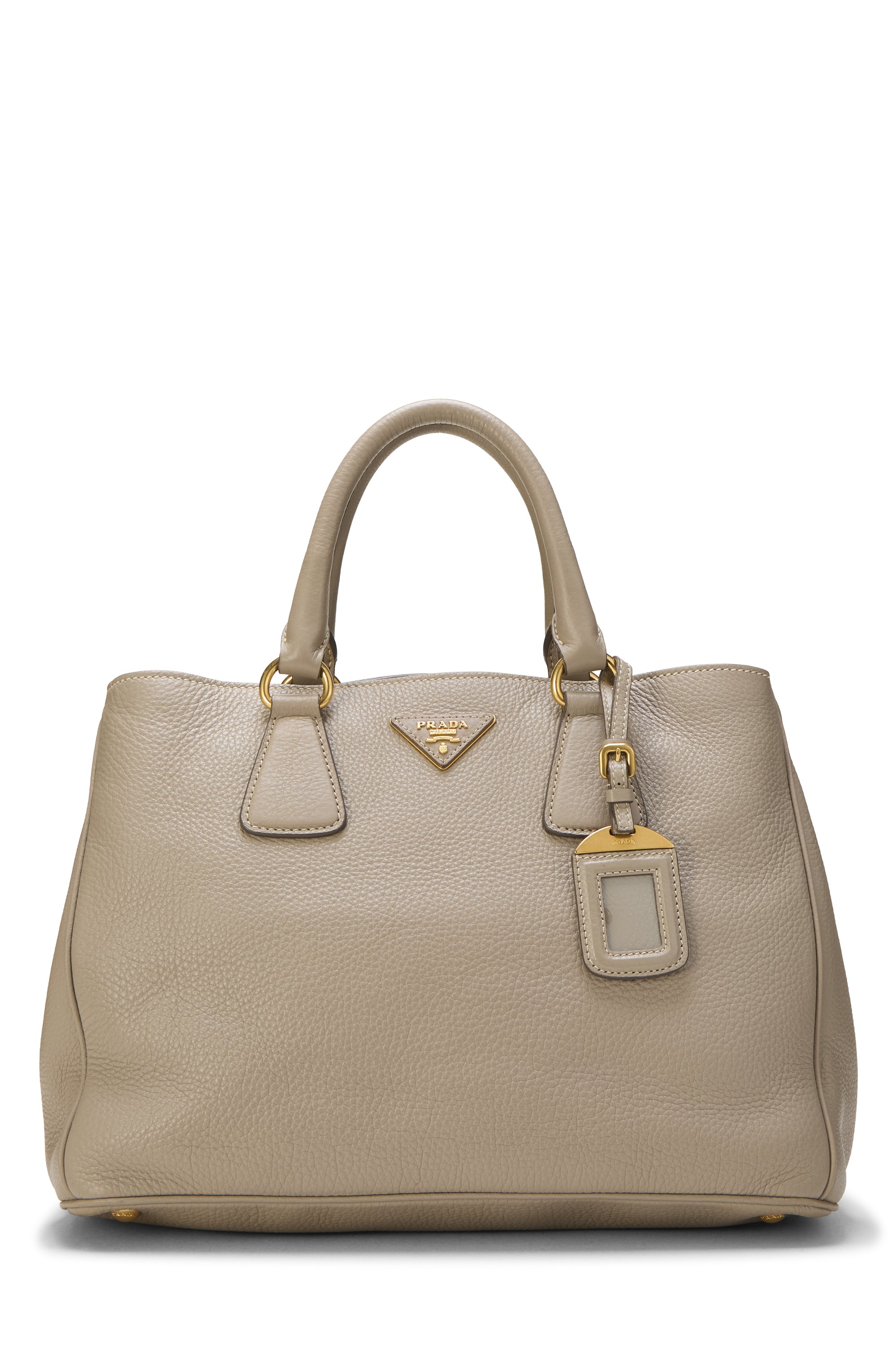 Grey Vitello Daino Convertible Tote Medium