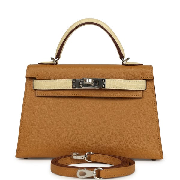 Hermes Hermes Kelly Sellier 20 Sesame Madame and Vanille Matte Alligator Touch Palladium Hardware