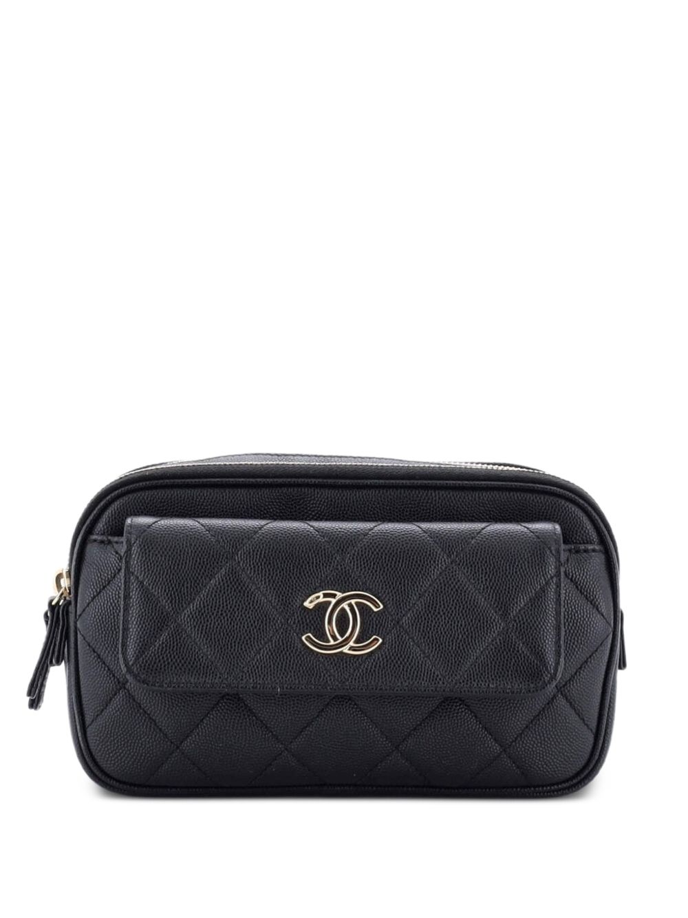 Chanel In & Out Quilted Caviar Small belt bag