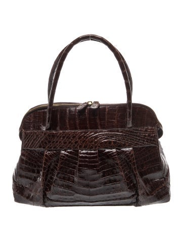 Crocodile Top Handle Bag