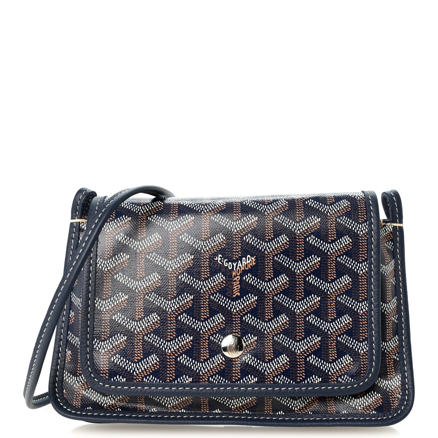 Goyard Goyardine Plumet Wallet Clutch Navy