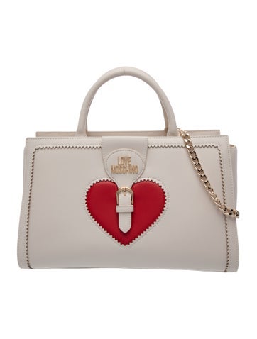 Moschino Leather Top Handle Bag
