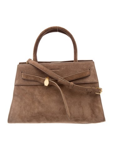 Suede Top Handle Bag