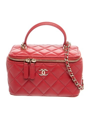 Small Top Handle Vanity Case w/Chain