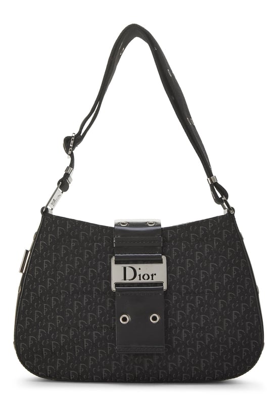 Dior Black Trotter Canvas Street Chic Shoulder Bag
