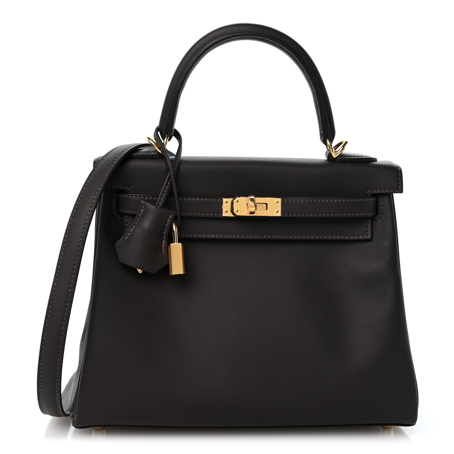 Hermes Swift Kelly Retourne 25 Bai Brun