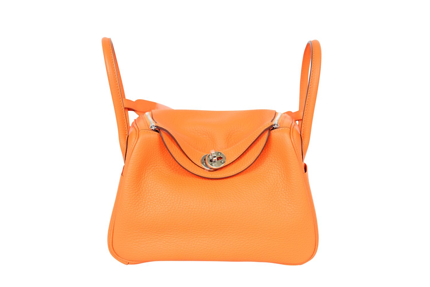 Hermes Hermes Lindy 26 Bag, Orange Feu Togo and Palladium Hardware, B 2023 Stamp, New in Box WA001