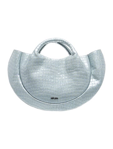 Embossed Leather Top Handle Bag