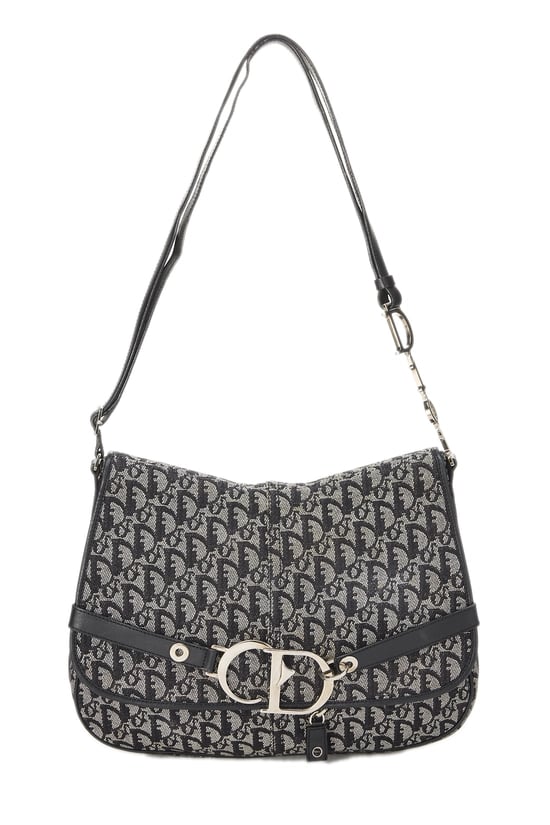 Dior Black Trotter Canvas Shoulder Bag