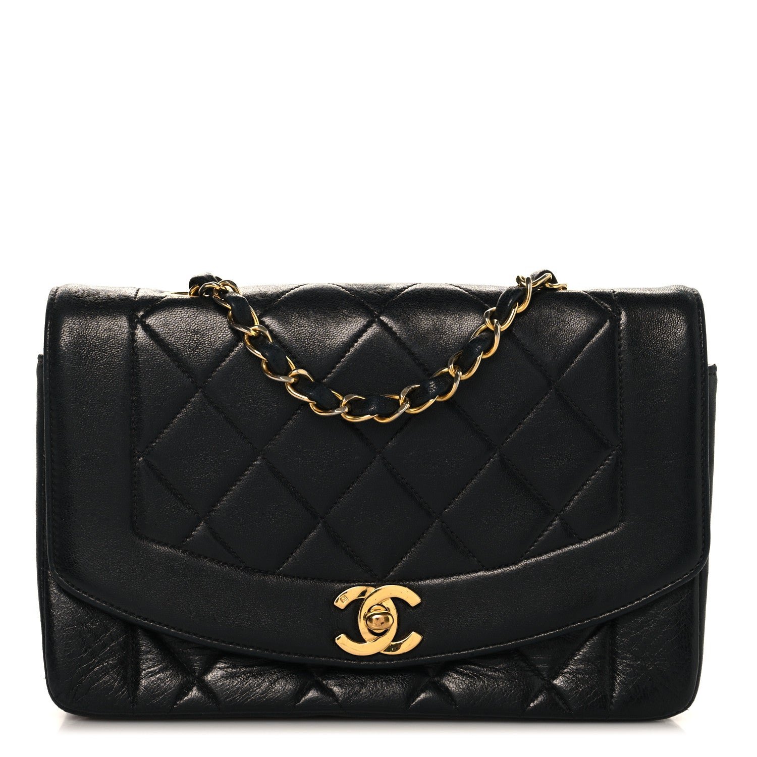 Chanel Lambskin Quilted Small Single Flap Black