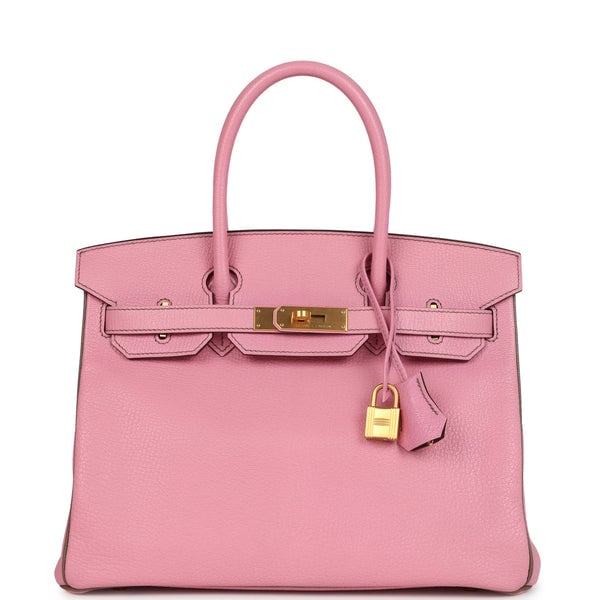 Hermes Pre-owned Hermes Special Order (HSS) Birkin 30 Bubblegum Verso Chèvre Brushed Gold Hardware