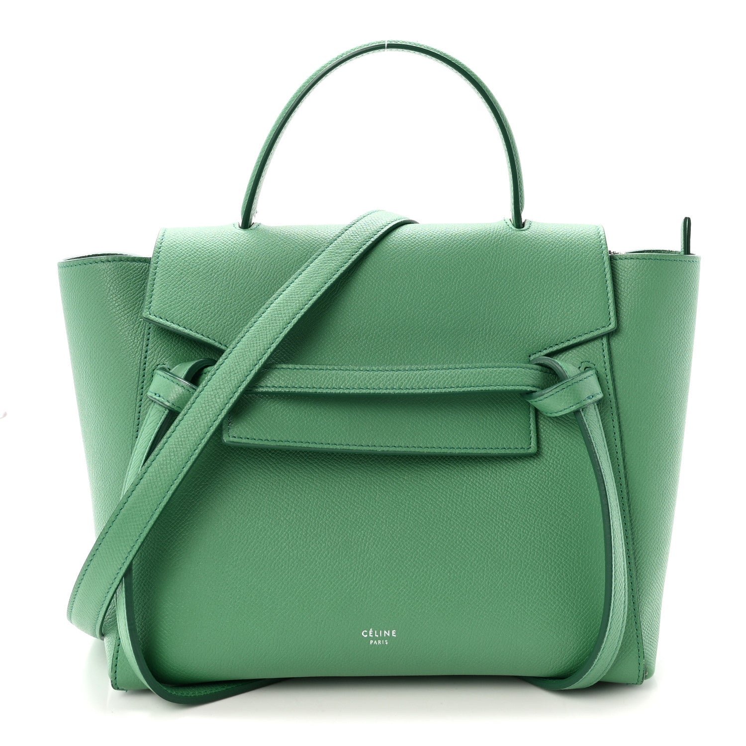 Celine Celine Grained Calfskin Micro Belt Bag Pop Green