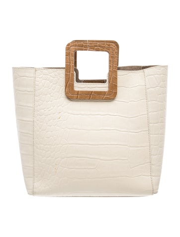 Embossed Leather Top Handle Bag