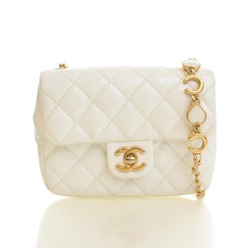 Patent Leather Coco Hearts Square Flap Bag Mini