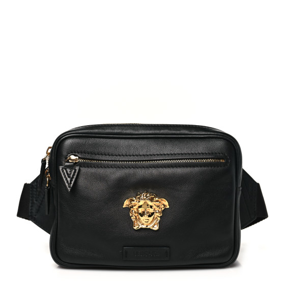 Versace Calfskin Medusa Belt Bag Black