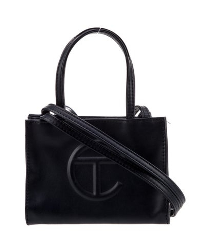 Telfar Vegan Leather Small Navy Shopping Bag