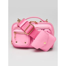 Louis Vuitton Louis Vuitton Rose/Violet Calfskin Embossed Monogram Vuittamins Utility Bag