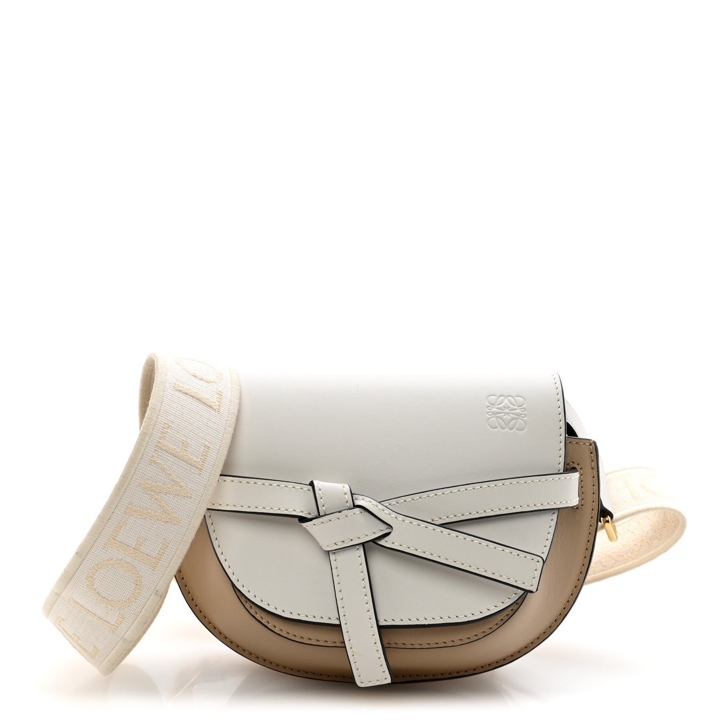 Loewe Soft Calfskin Mini Gate Dual Bag Soft White Paper Craft
