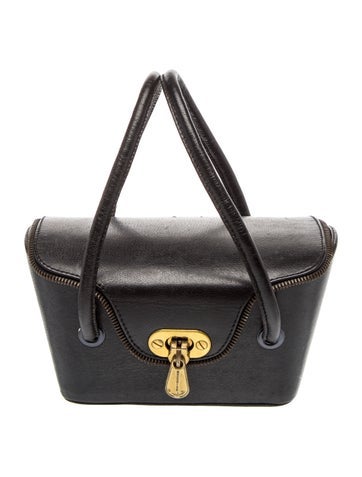 Leather Zipper Trimmed Vintage