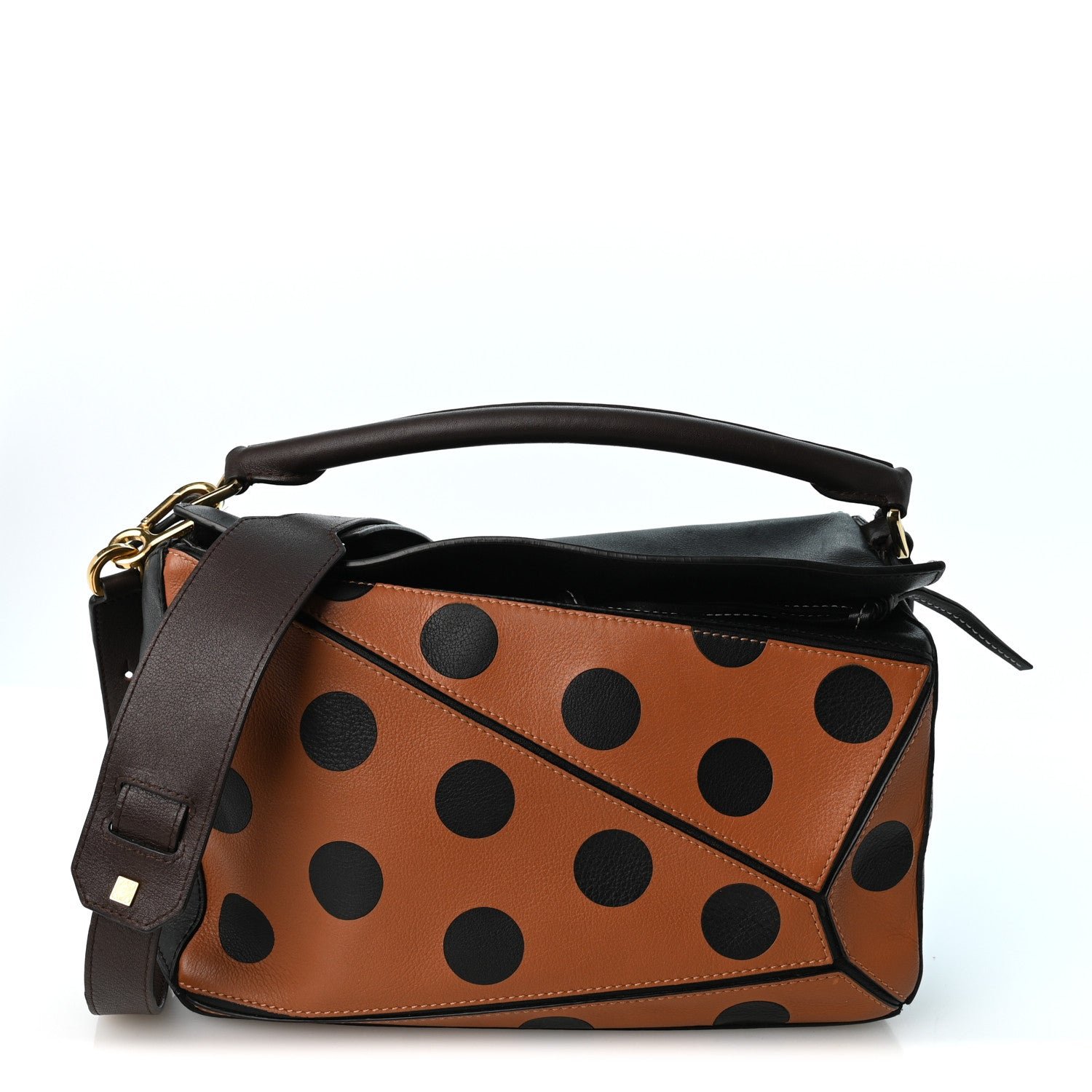 Loewe Calfskin Medium Polka Dot Puzzle Bag Multicolor
