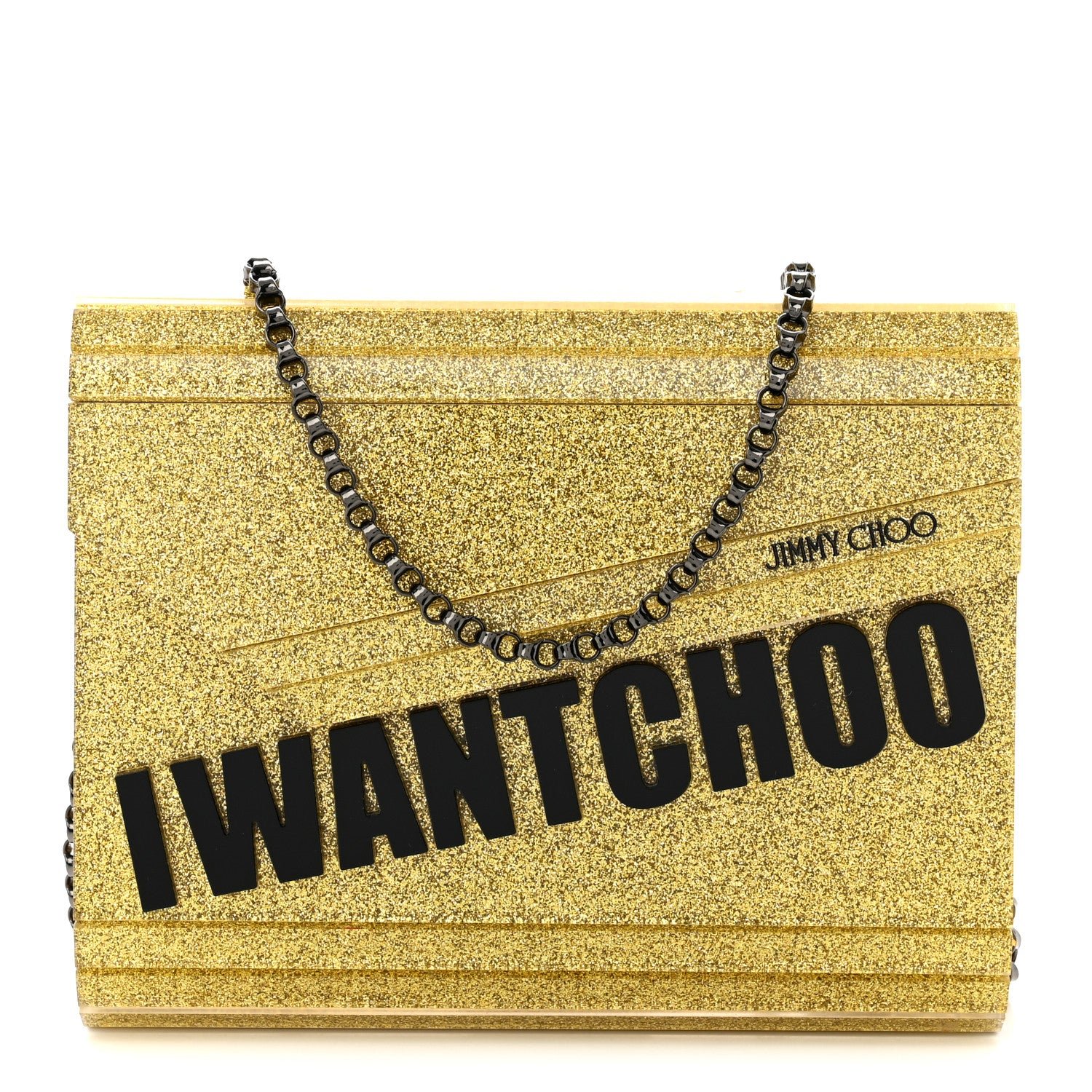 Jimmy Choo Acrylic Glitter I Want Choo Gold