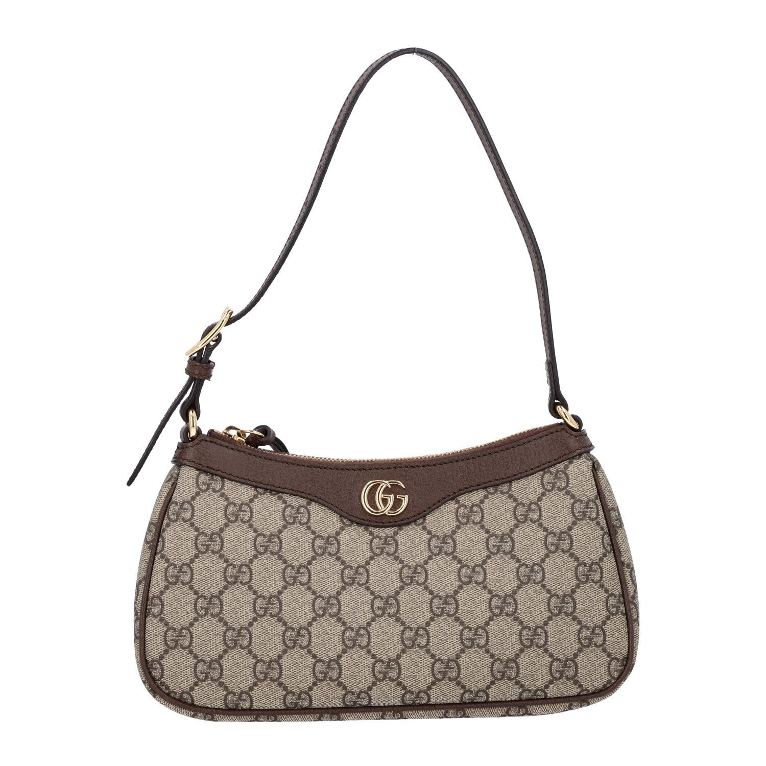 Gucci GG Supreme Monogram Textured Dollar Calfskin Small Ophidia Hobo Beige Ebony New Acero
