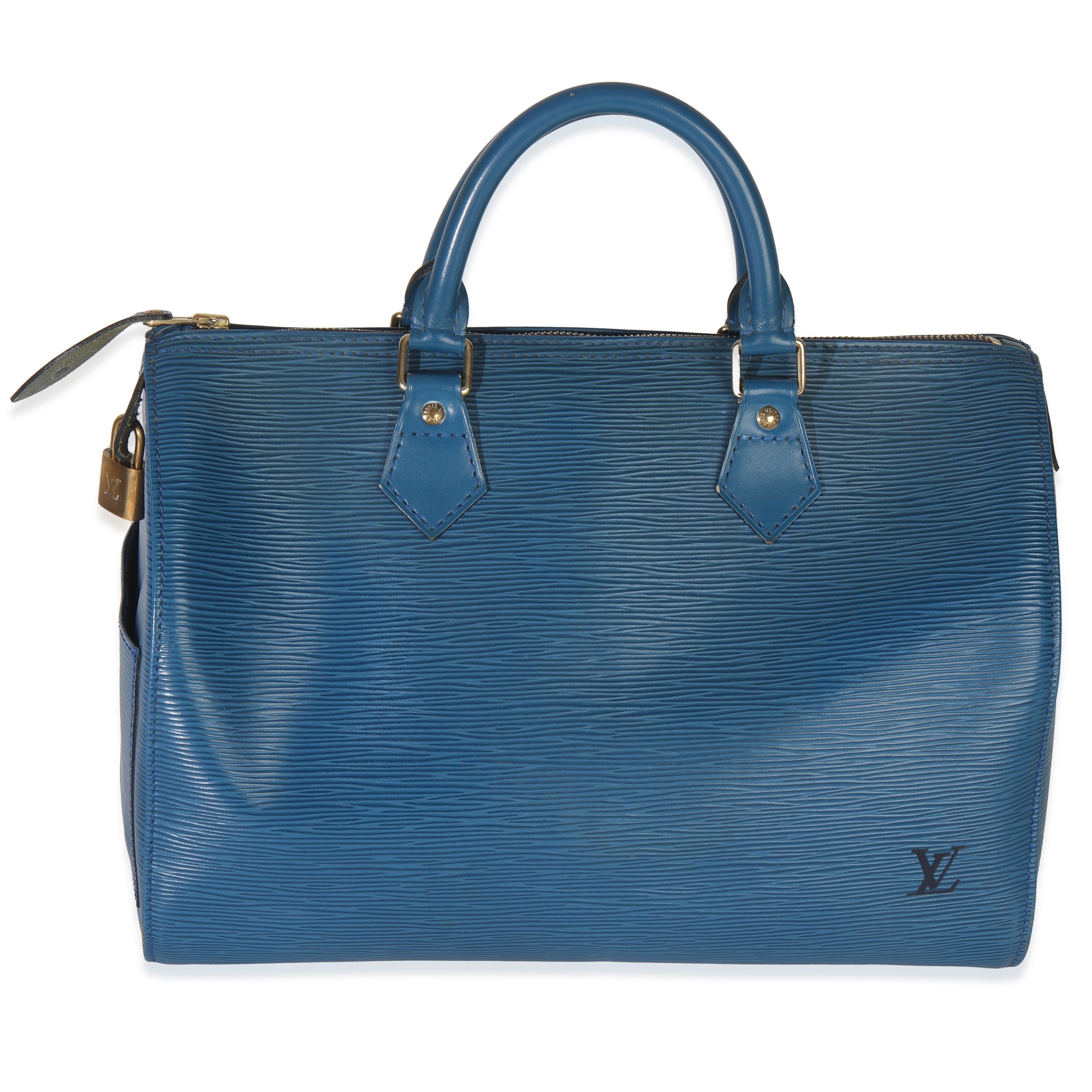 Louis Vuitton Toledo Blue Epi Speedy 30