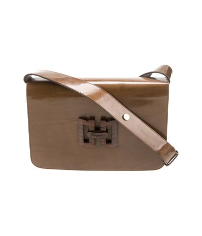 Salvatore Ferragamo Ferragamo Patent Leather Messenger Bag