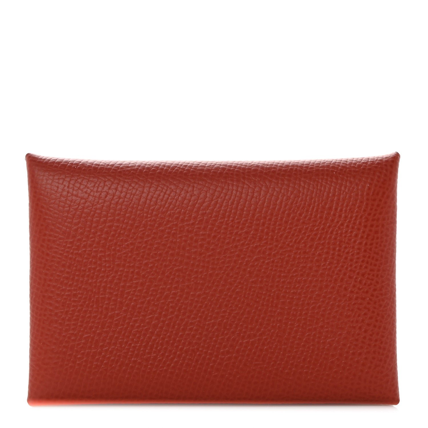 Hermes Epsom Calvi Card Case Sienne