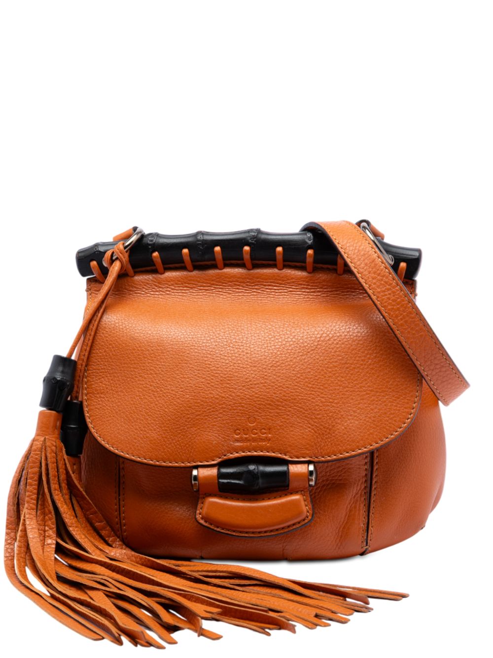 2016-2026 Small Leather Bamboo Nouveau Fringe crossbody bag