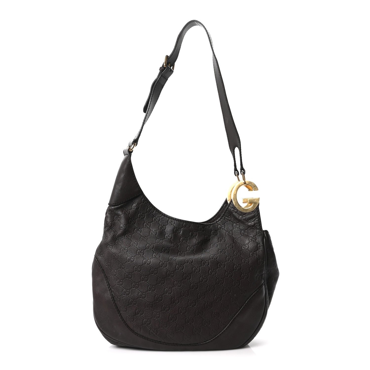 Gucci Guccissima Medium Charlotte Hobo Dark Brown