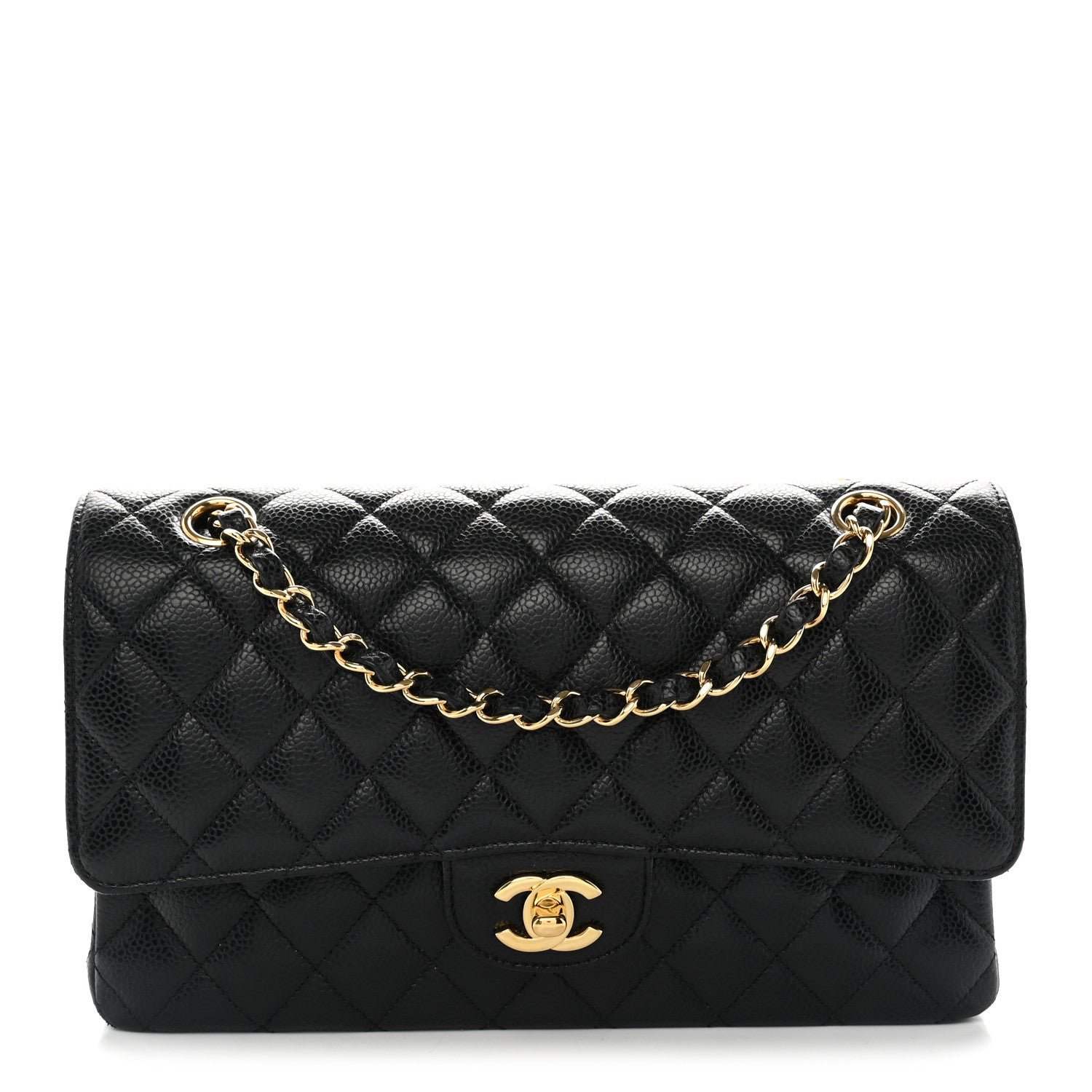 Chanel Caviar Quilted Medium Double Flap Black