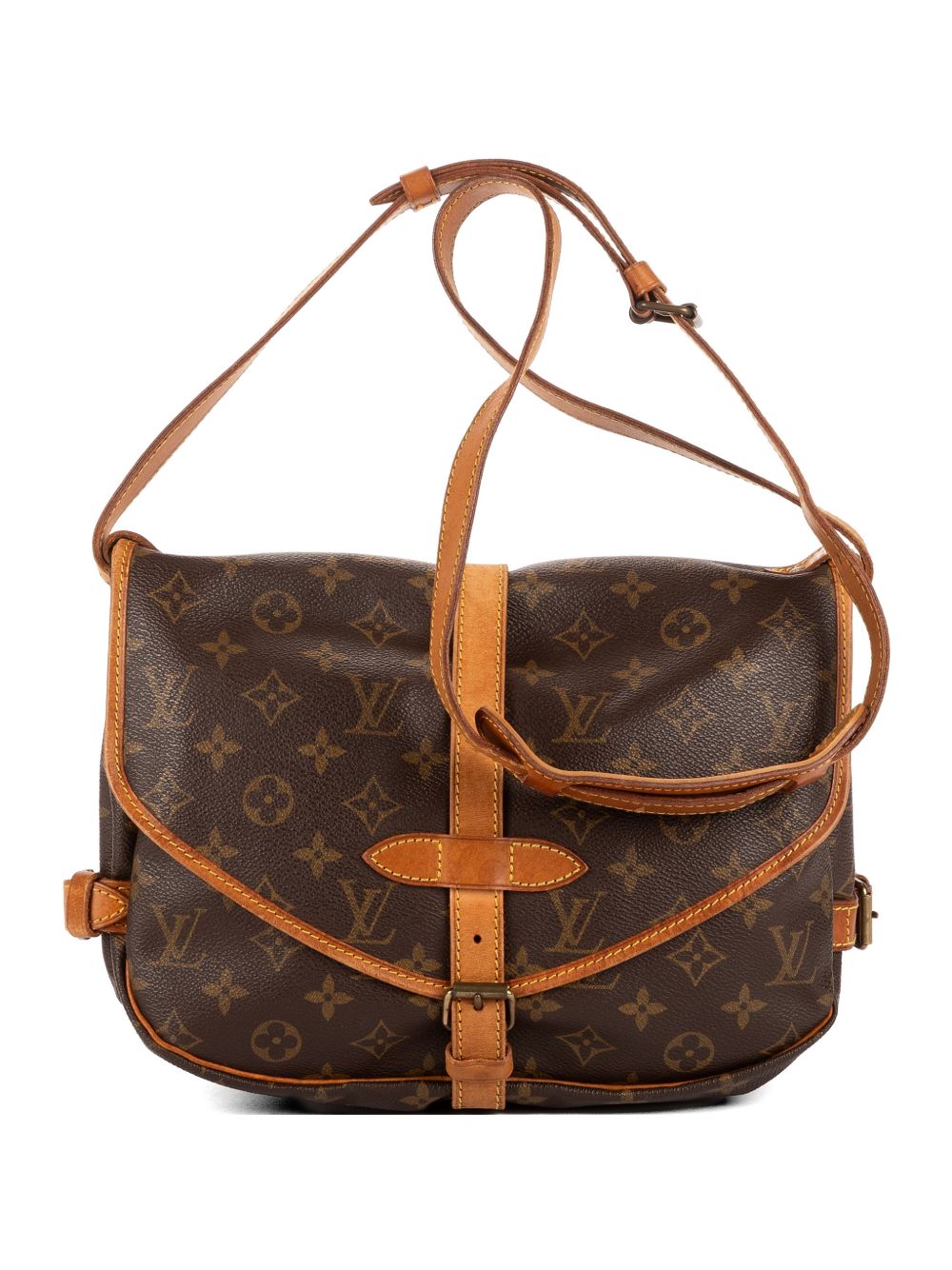 Monogram Saumur satchel bag
