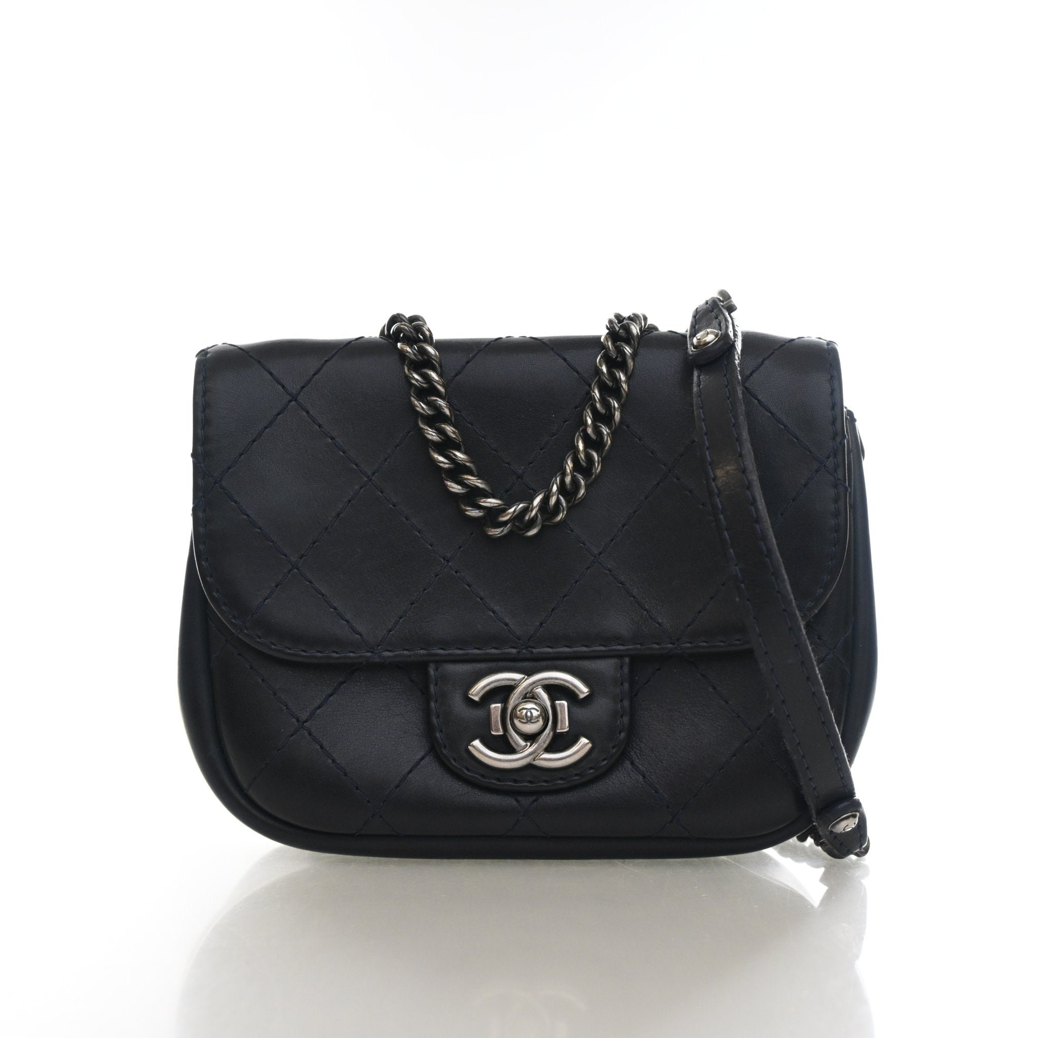 Chanel Small Calfskin Stitch CC Flap
