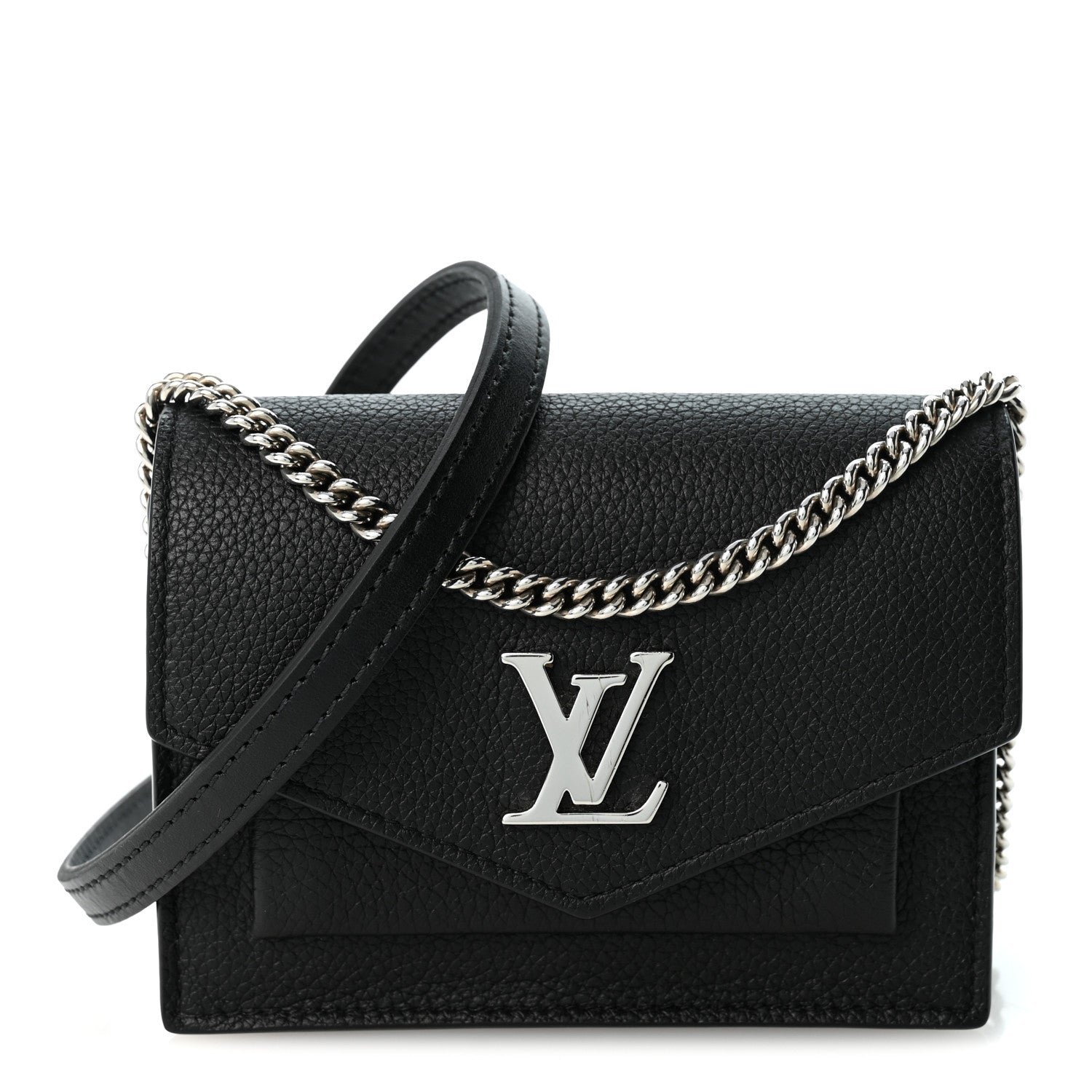 Louis Vuitton Soft Calfskin Mini My Lockme Chain Pochette Black