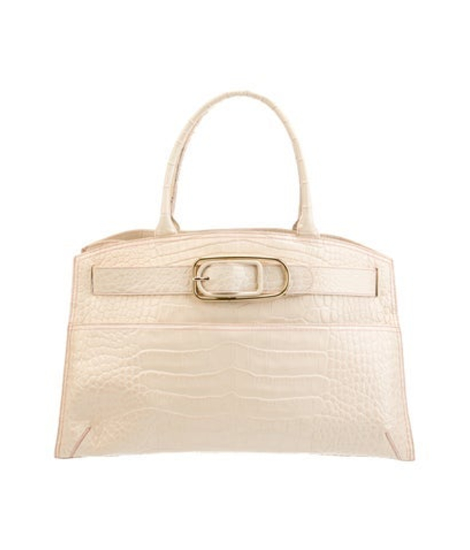 Furla Embossed Leather Top Handle Bag