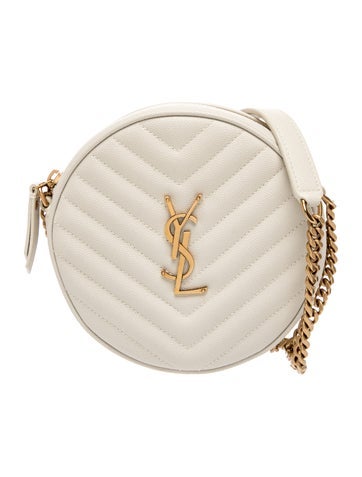 Quilted Leather Monogram Matelasse Vinyle Round