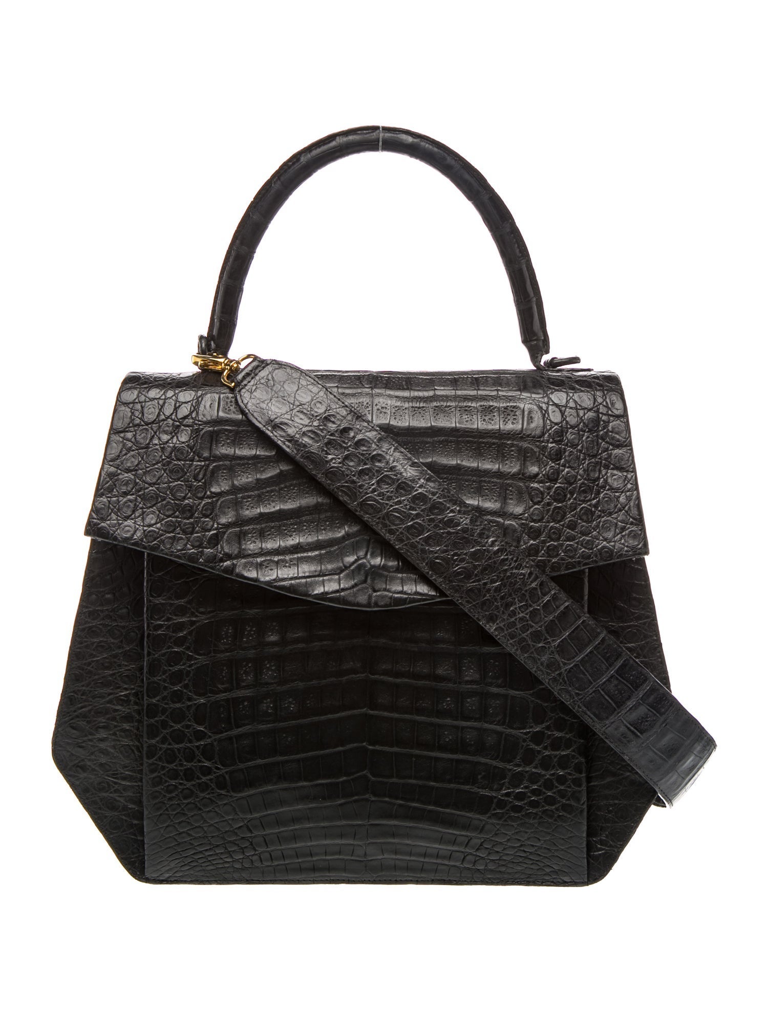 Nancy Gonzalez Crocodile Top Handle Bag