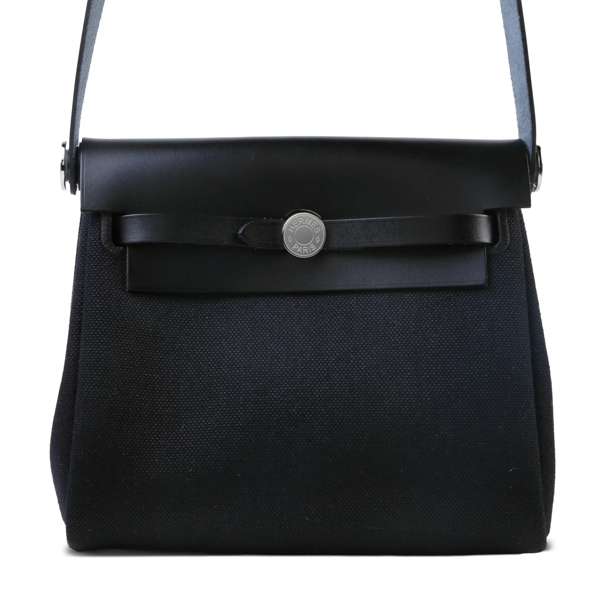 Brand New ( Rank N ) HERMÈS Herbag Zip Mini 20 Noir (89) Canvas Palladium hardware G (2026)