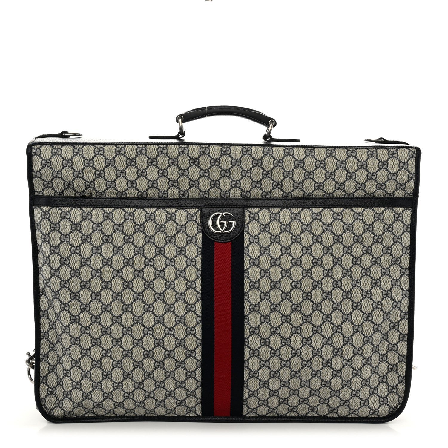Gucci GG Supreme Monogram Web Savoy Garment Bag Beige Blue