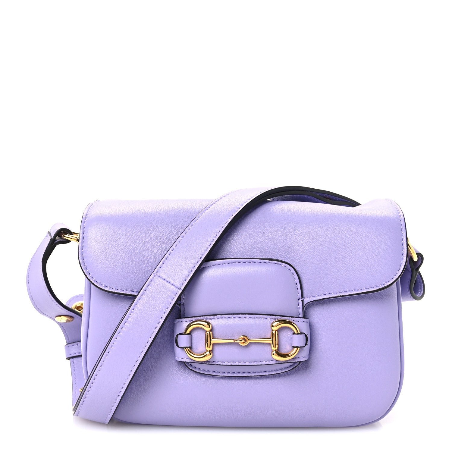 Gucci Calfskin Horsebit 1955 Aura Mini Shoulder Bag Lapis