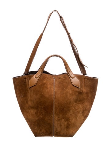 Suede Top Handle Bag