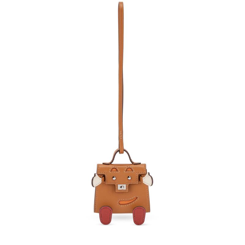 Naturel Sable Tadelakt, Nata, Orange H and Brique Chèvre Quelle Idole Kelly Doll Charm Palladium Hardware, 2022